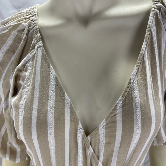 Waist defined stripe tie belt midi wrap dress by Old Navy. - Picture 8 of 12